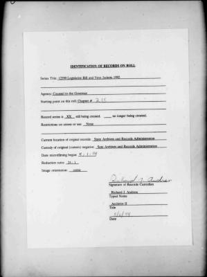 NYS Bill and Veto Jackets: 1992, Chapter 215