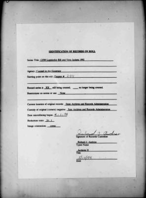 NYS Bill and Veto Jackets: 1992, Chapter 294