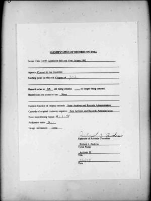 NYS Bill and Veto Jackets: 1992, Chapter 302