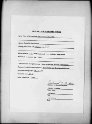 NYS Bill and Veto Jackets: 1992, Chapter 247