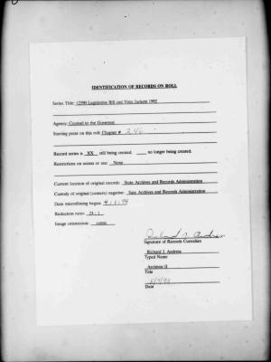 NYS Bill and Veto Jackets: 1992, Chapter 246