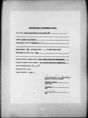NYS Bill and Veto Jackets: 1992, Chapter 292