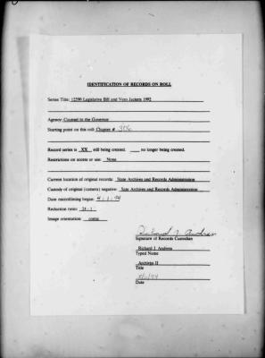 NYS Bill and Veto Jackets: 1992, Chapter 306