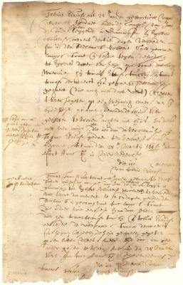 Declarations of Tobias Esaiassen and other soldiers respecting a goat found on the shore