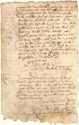 Copy of a note of Gysbert Lubbertsen