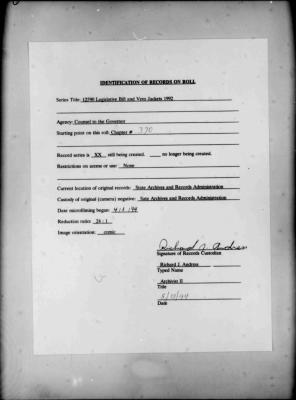 NYS Bill and Veto Jackets: 1992, Chapter 370