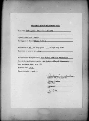 NYS Bill and Veto Jackets: 1992, Chapter 395