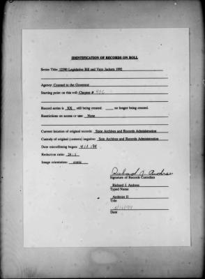 NYS Bill and Veto Jackets: 1992, Chapter 406