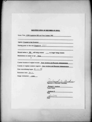 NYS Bill and Veto Jackets: 1992, Chapter 320