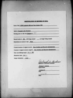NYS Bill and Veto Jackets: 1992, Chapter 401