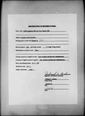 NYS Bill and Veto Jackets: 1992, Chapter 382