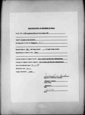 NYS Bill and Veto Jackets: 1992, Chapter 327