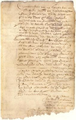 Power of attorney from Adam Brouwer to Geurt Servaessen to collect wages due from the West India Company