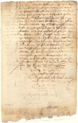 Bond of Isaac Allerton in favor of the owners of the frigate La Garce for sugar