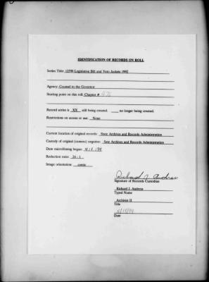 NYS Bill and Veto Jackets: 1992, Chapter 476