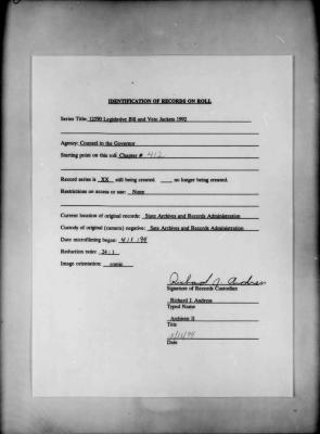 NYS Bill and Veto Jackets: 1992, Chapter 412