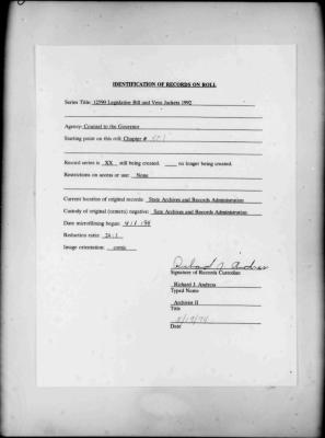NYS Bill and Veto Jackets: 1992, Chapter 501