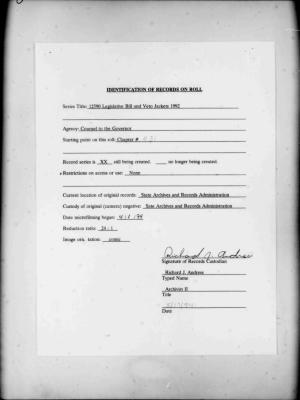 NYS Bill and Veto Jackets: 1992, Chapter 431