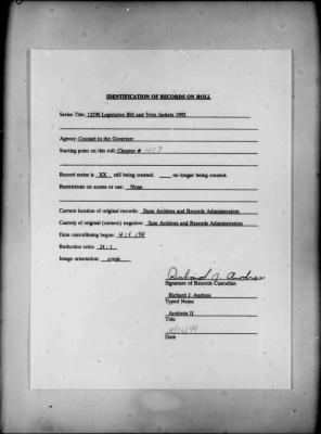 NYS Bill and Veto Jackets: 1992, Chapter 407