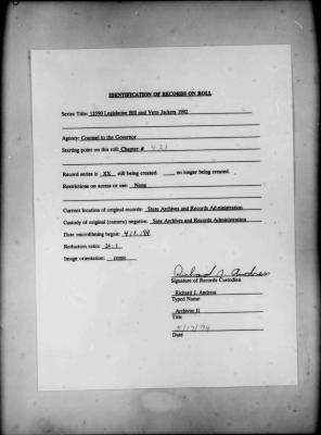 NYS Bill and Veto Jackets: 1992, Chapter 421