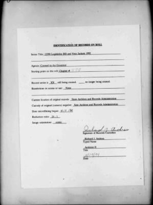 NYS Bill and Veto Jackets: 1992, Chapter 498