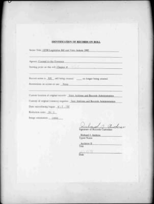NYS Bill and Veto Jackets: 1992, Chapter 465