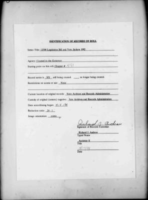 NYS Bill and Veto Jackets: 1992, Chapter 491