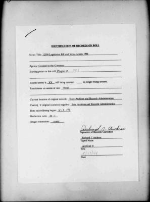 NYS Bill and Veto Jackets: 1992, Chapter 448