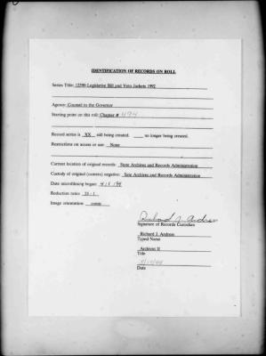 NYS Bill and Veto Jackets: 1992, Chapter 494