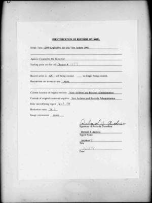 NYS Bill and Veto Jackets: 1992, Chapter 489