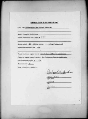 NYS Bill and Veto Jackets: 1992, Chapter 484