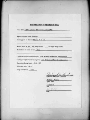 NYS Bill and Veto Jackets: 1992, Chapter 500