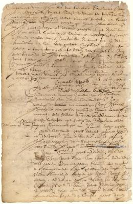 Contract of sale from Volckert Evertsen to Cornelis Maesen of a house and plantation on Manhattan island