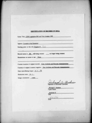 NYS Bill and Veto Jackets: 1992, Chapter 566