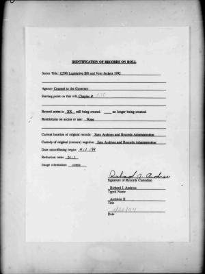 NYS Bill and Veto Jackets: 1992, Chapter 530