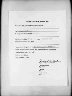 NYS Bill and Veto Jackets: 1992, Chapter 509