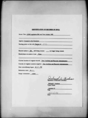 NYS Bill and Veto Jackets: 1992, Chapter 546