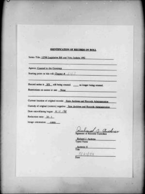 NYS Bill and Veto Jackets: 1992, Chapter 543