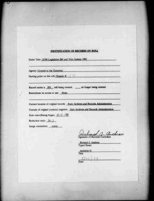 NYS Bill and Veto Jackets: 1992, Chapter 531