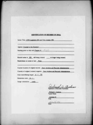 NYS Bill and Veto Jackets: 1992, Chapter 560