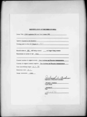 NYS Bill and Veto Jackets: 1992, Chapter 585