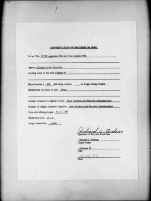 NYS Bill and Veto Jackets: 1992, Chapter 533