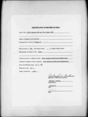 NYS Bill and Veto Jackets: 1992, Chapter 523