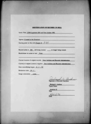NYS Bill and Veto Jackets: 1992, Chapter 548