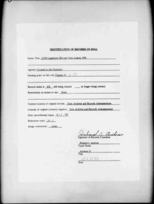 NYS Bill and Veto Jackets: 1992, Chapter 630
