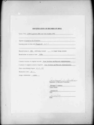 NYS Bill and Veto Jackets: 1992, Chapter 607