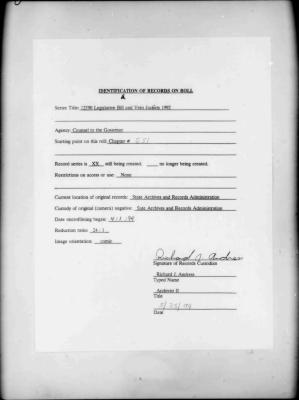 NYS Bill and Veto Jackets: 1992, Chapter 651