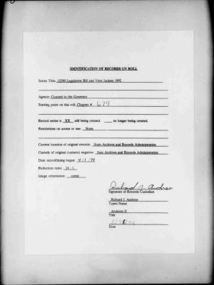 NYS Bill and Veto Jackets: 1992, Chapter 679