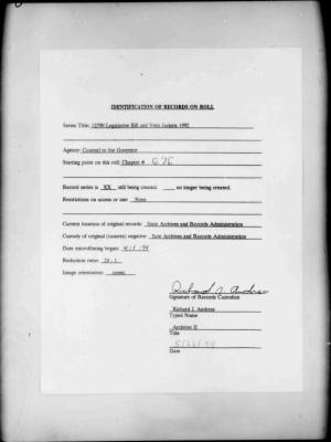 NYS Bill and Veto Jackets: 1992, Chapter 676