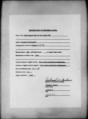 NYS Bill and Veto Jackets: 1992, Chapter 696